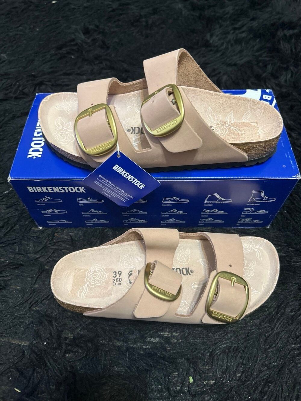 BIRKENSTOCK Arizona pink leather gladiator sandals slippers shoes eur 39 new